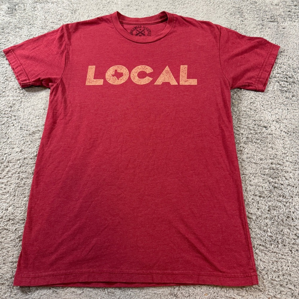 Tumbleweed Texstyles Unisex Local Texas Graphic T Shirt Small Red Heathered Soft
